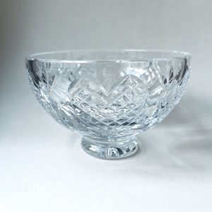 Waterford Wedding Heirloom Collection Footed Bowl Crystal Clear Hearts 5 7/8 in